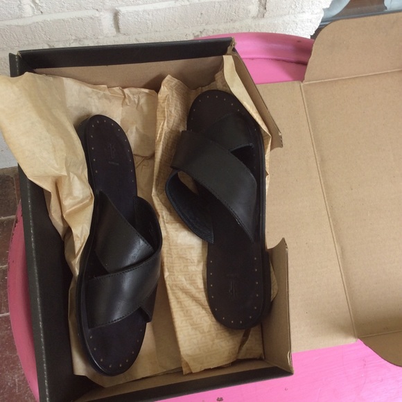 MadeWell FRYE SANDALS shoe 6.5 black leather NEW!! - Picture 3 of 7